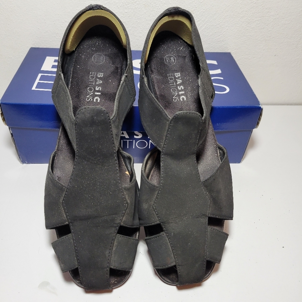 Basic Editions Fisherman Sandals Black Size 9.5 W